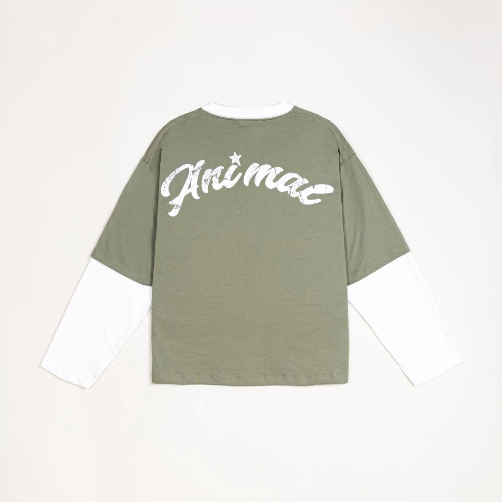 REMERA MANGA LARGA - moonwave green
