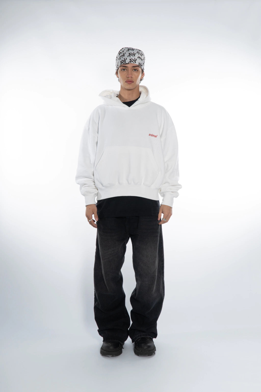 HOODIE CROP WHITE