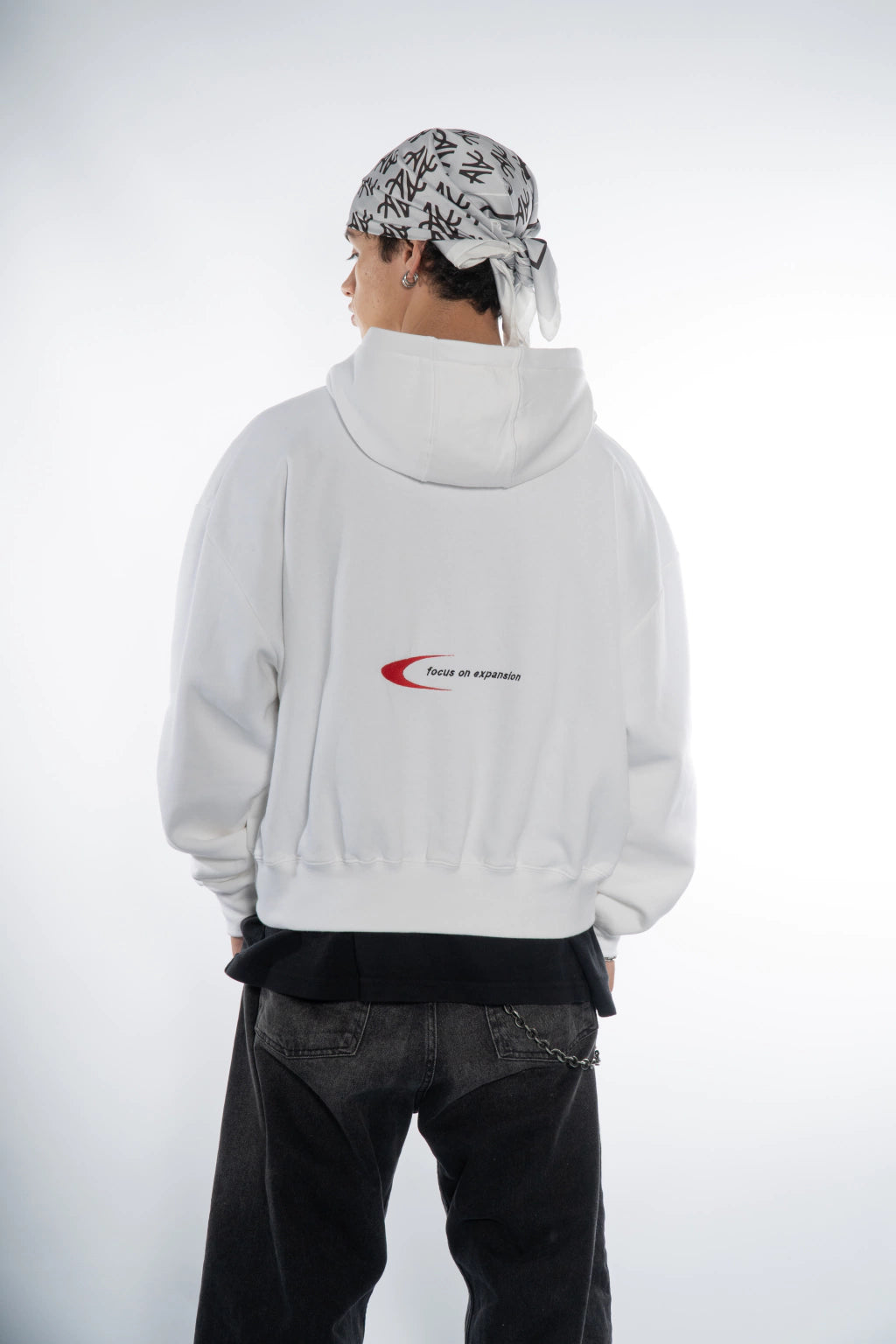 HOODIE CROP WHITE