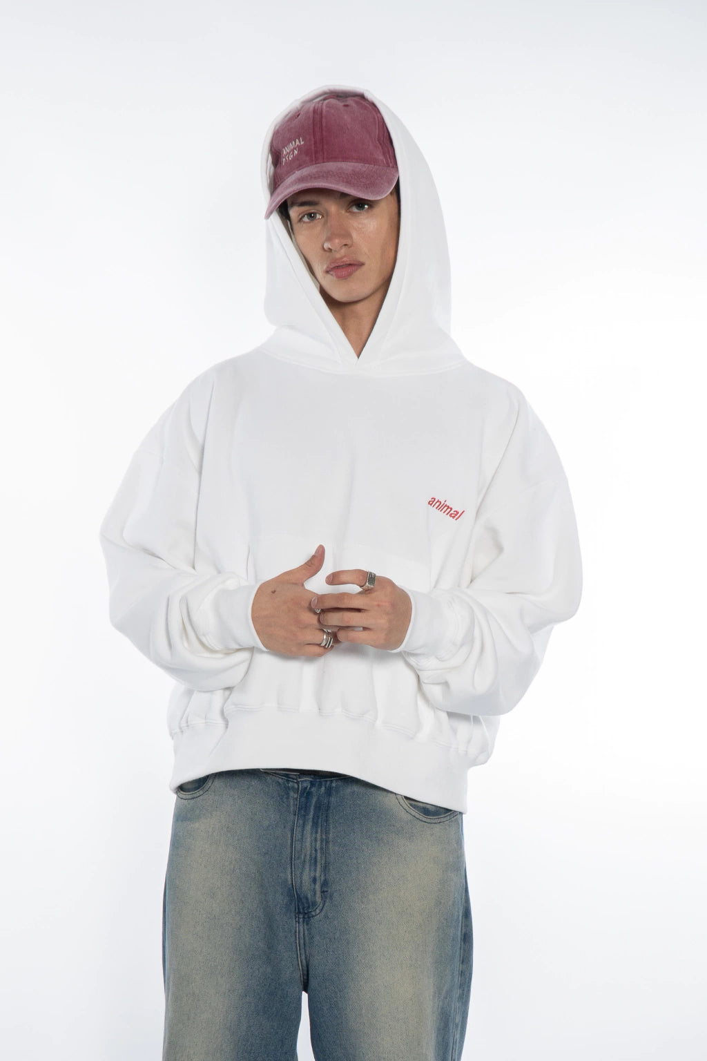 HOODIE CROP WHITE