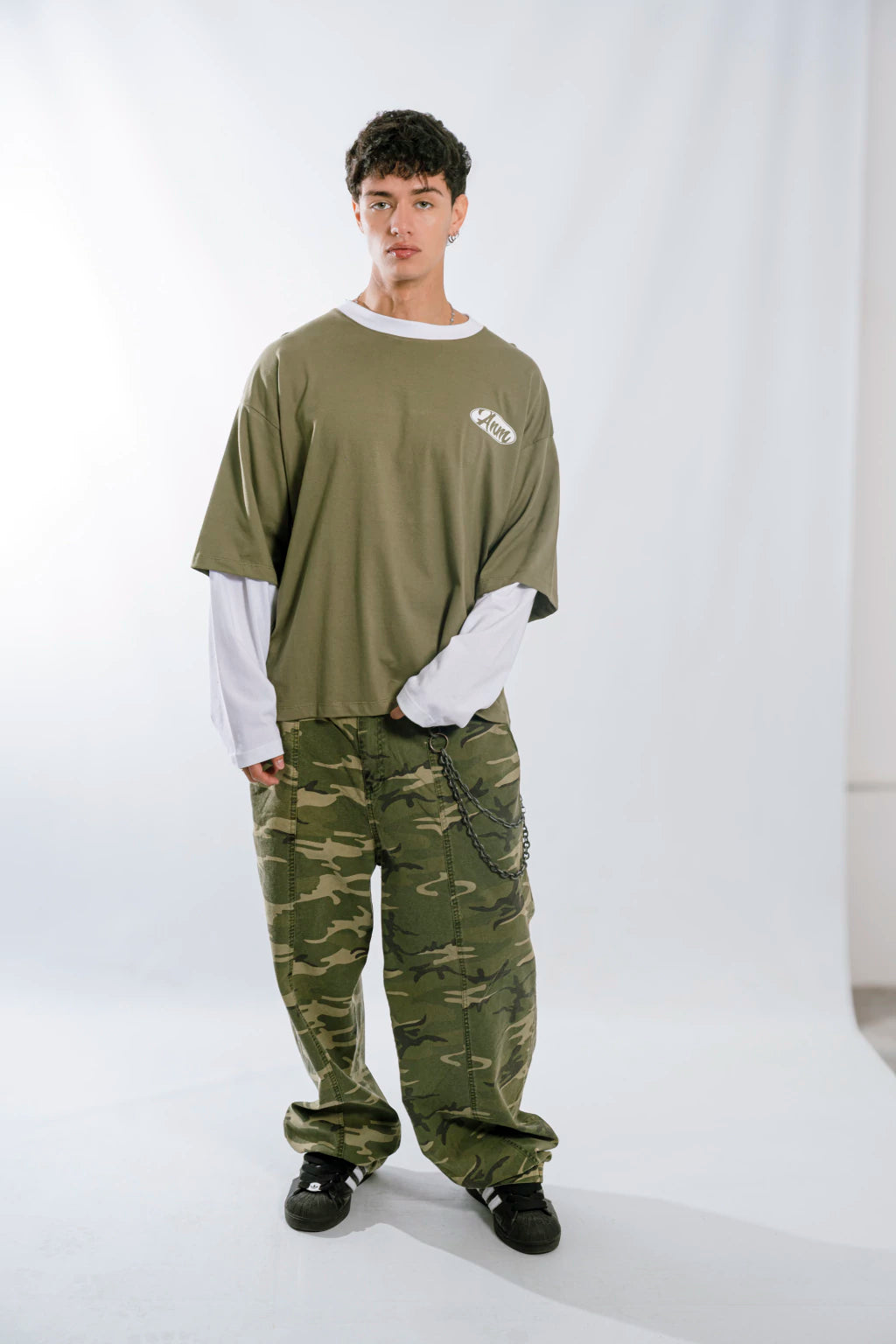 REMERA MANGA LARGA - moonwave green