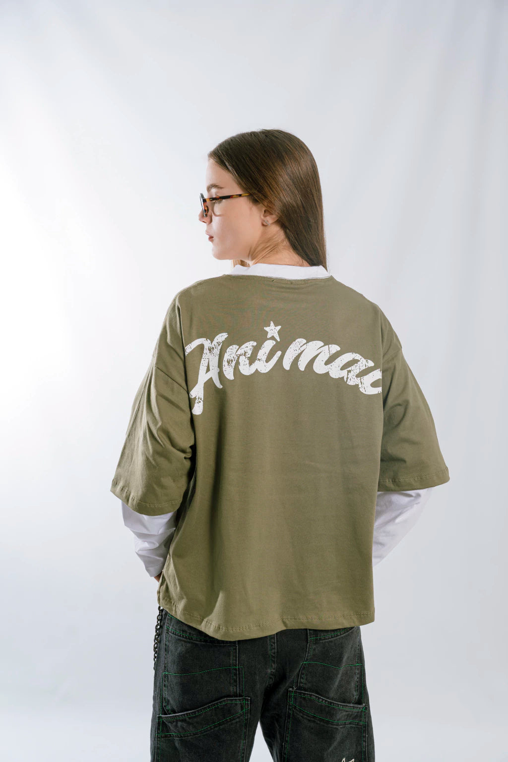 REMERA MANGA LARGA - moonwave green