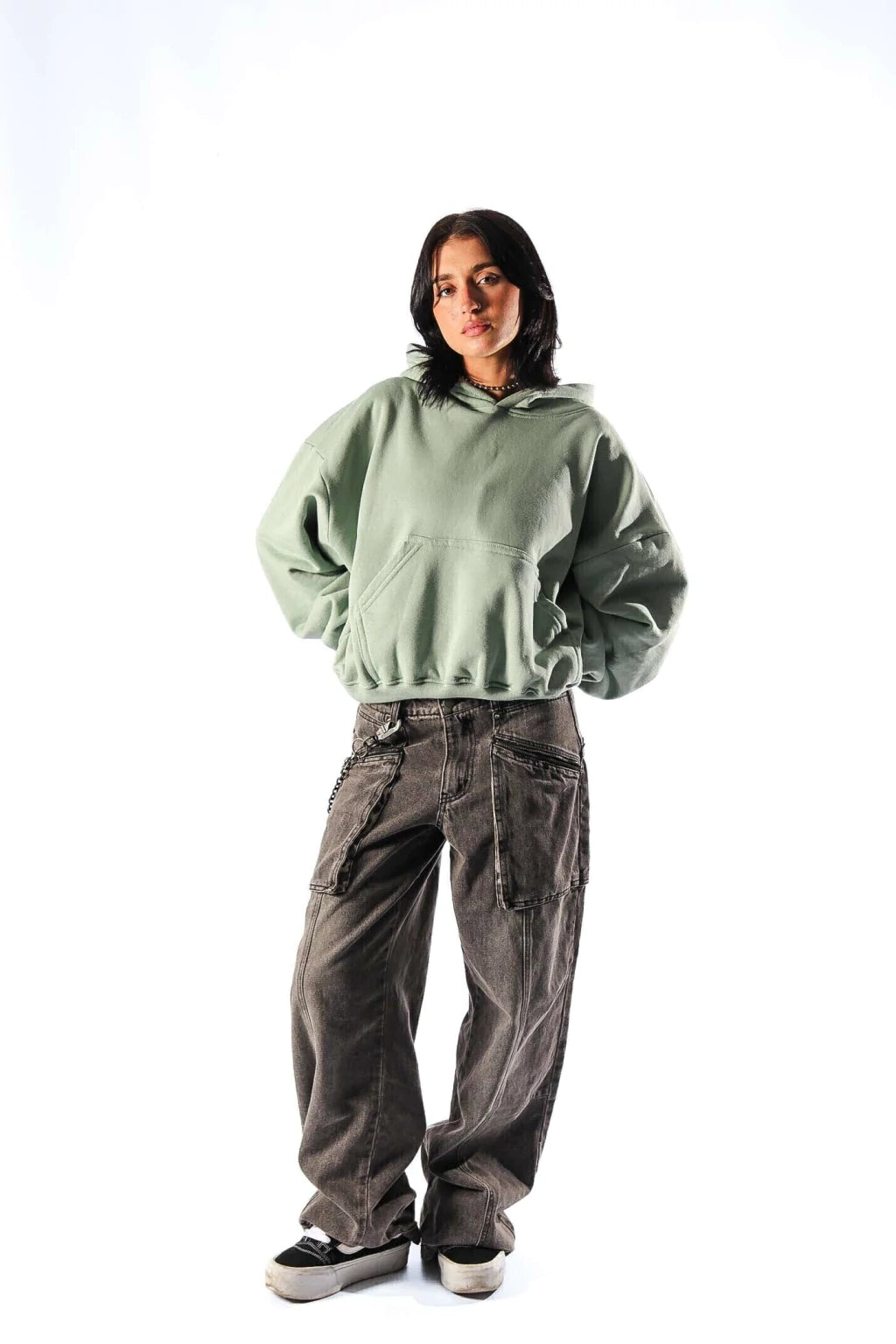 HOODIE CROP - "helado melona"