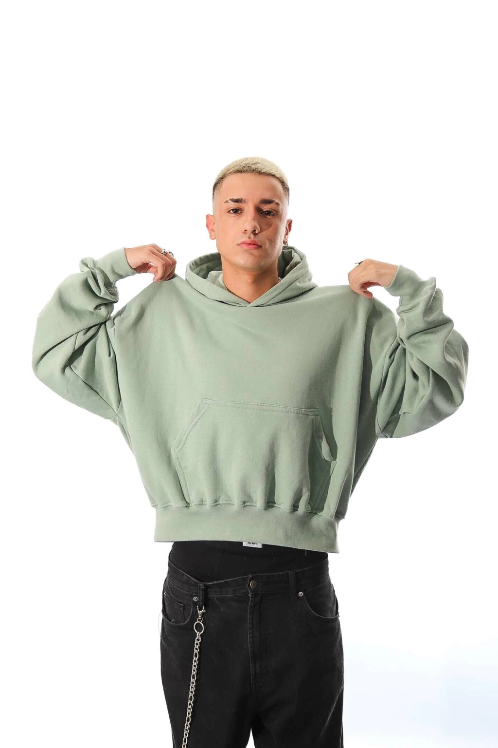 HOODIE CROP - "helado melona"