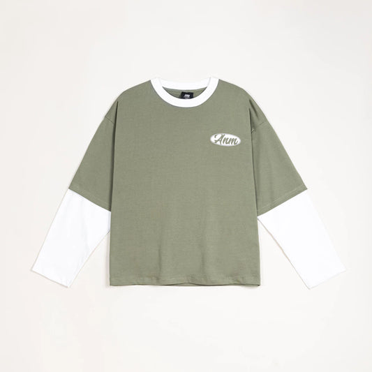 REMERA MANGA LARGA - moonwave green