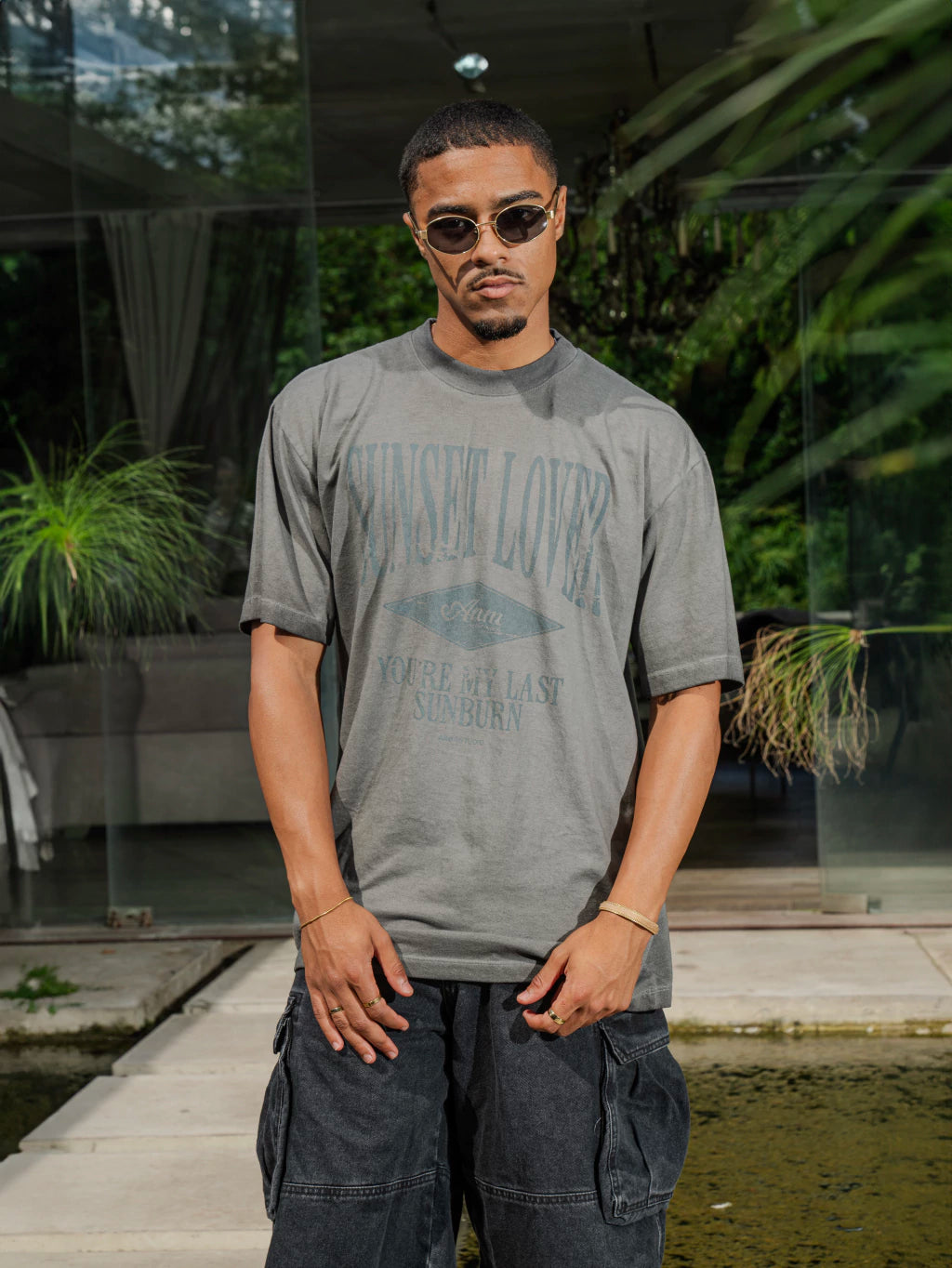 REMERA - sunburn blue