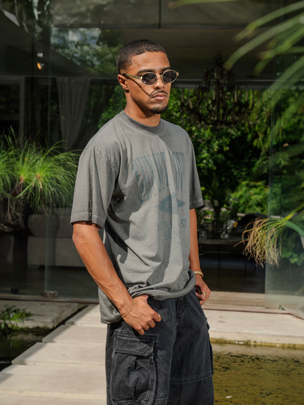 REMERA - sunburn blue