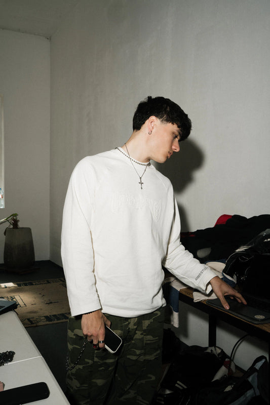 CREWNECK - rust white