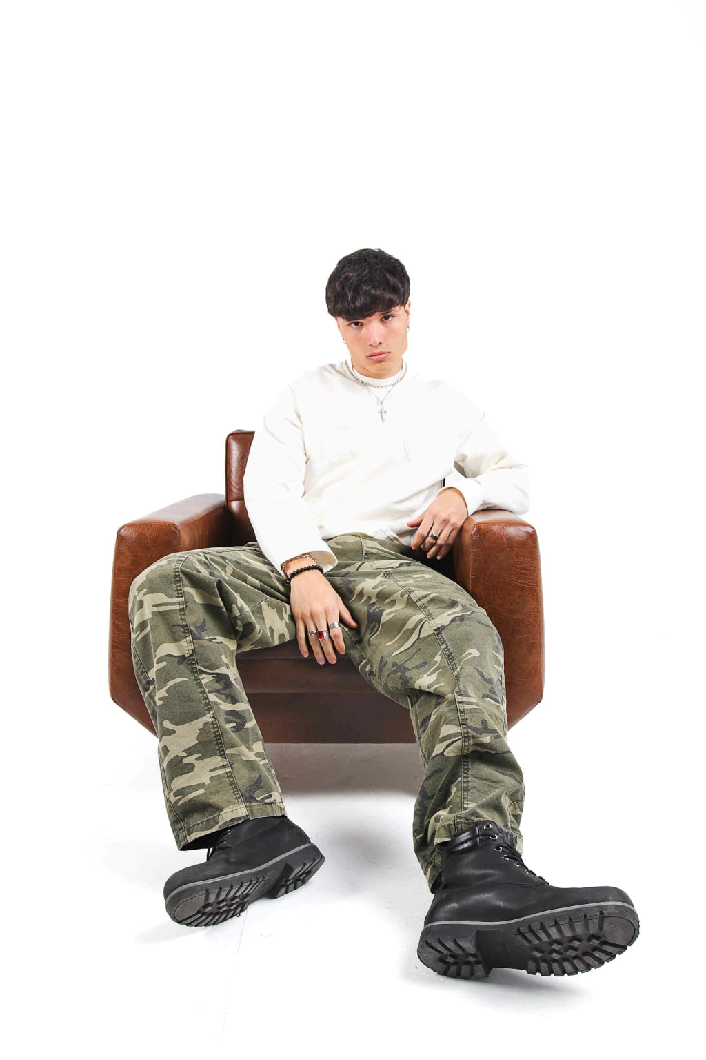 CREWNECK - rust white