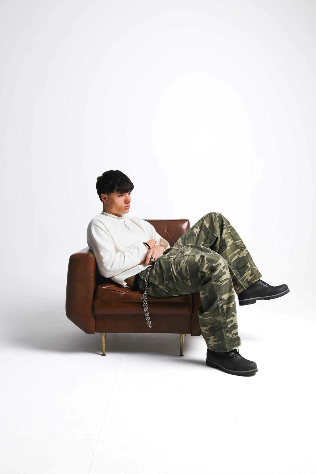 CREWNECK - rust white