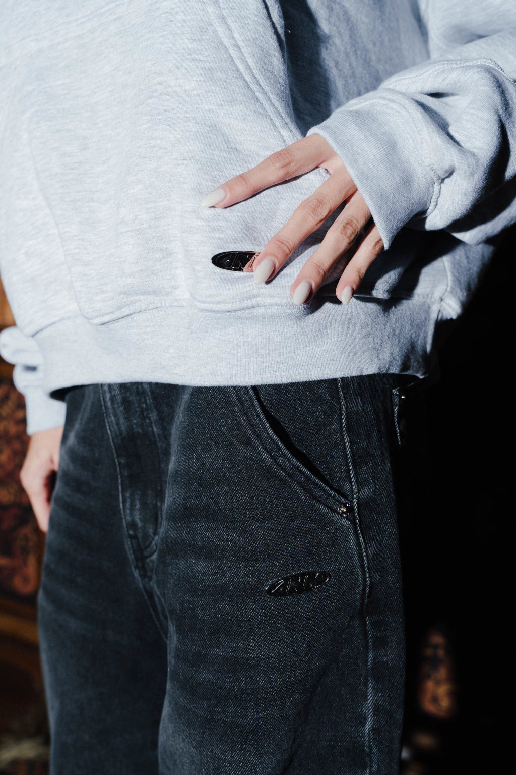HOODIE - OVERLOCK GREY