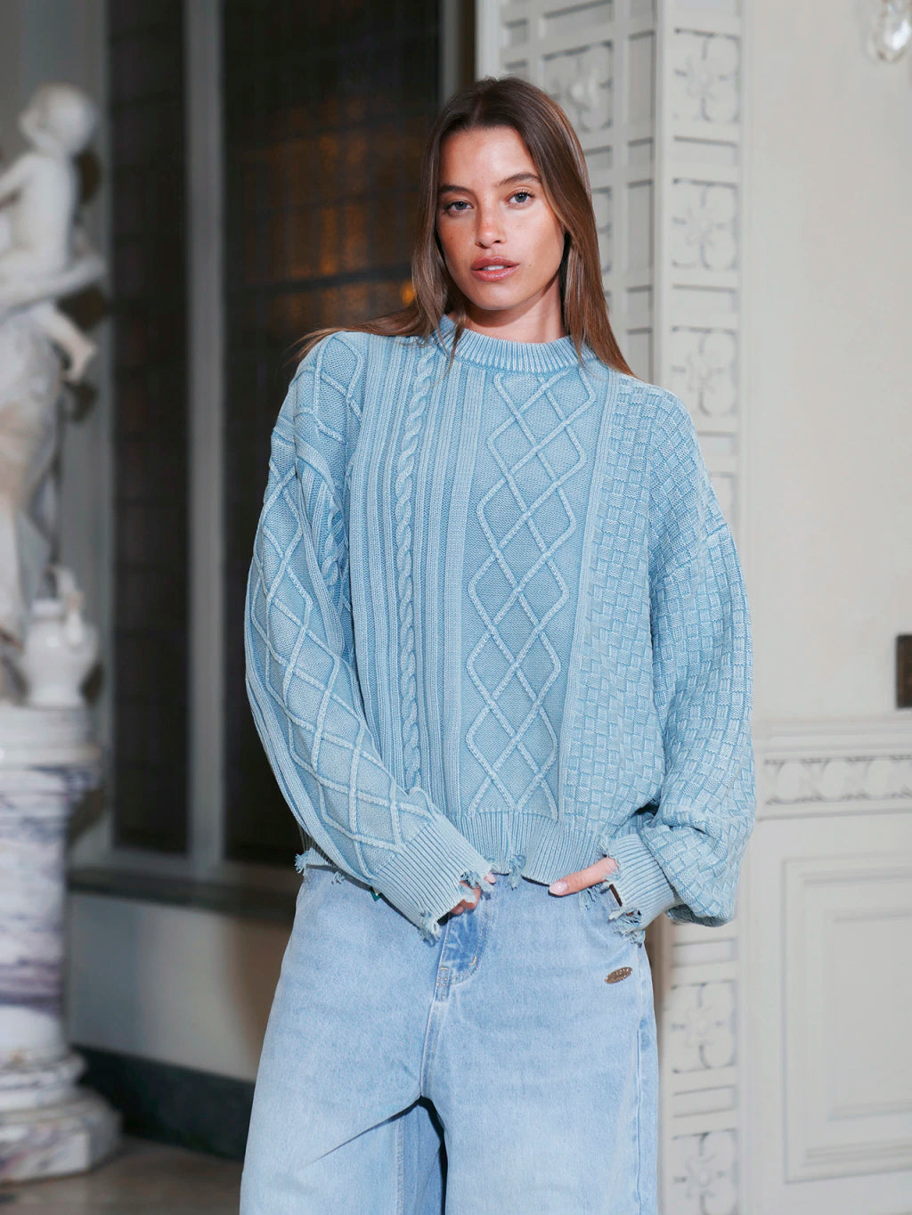 SWEATER - MIST BLUE