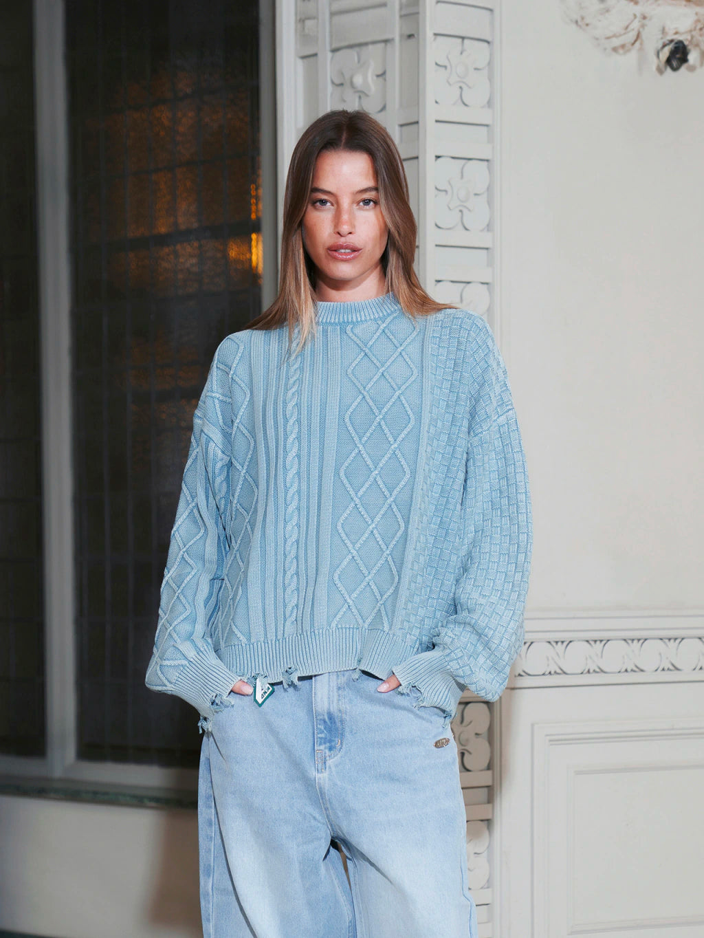 SWEATER - MIST BLUE