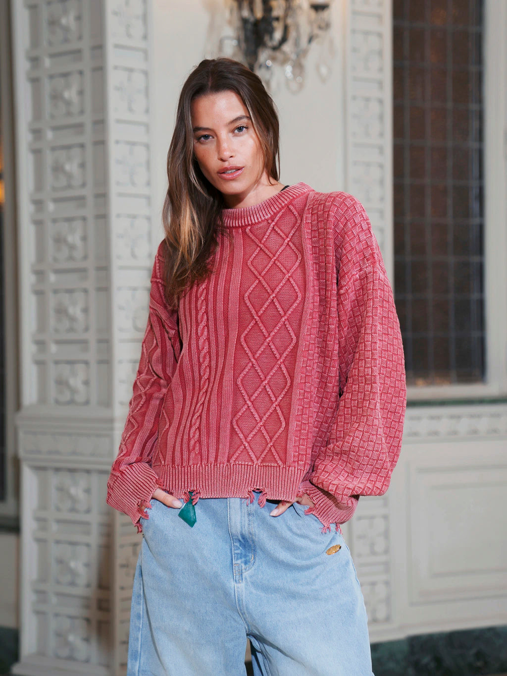 SWEATER - MIST CHERRY