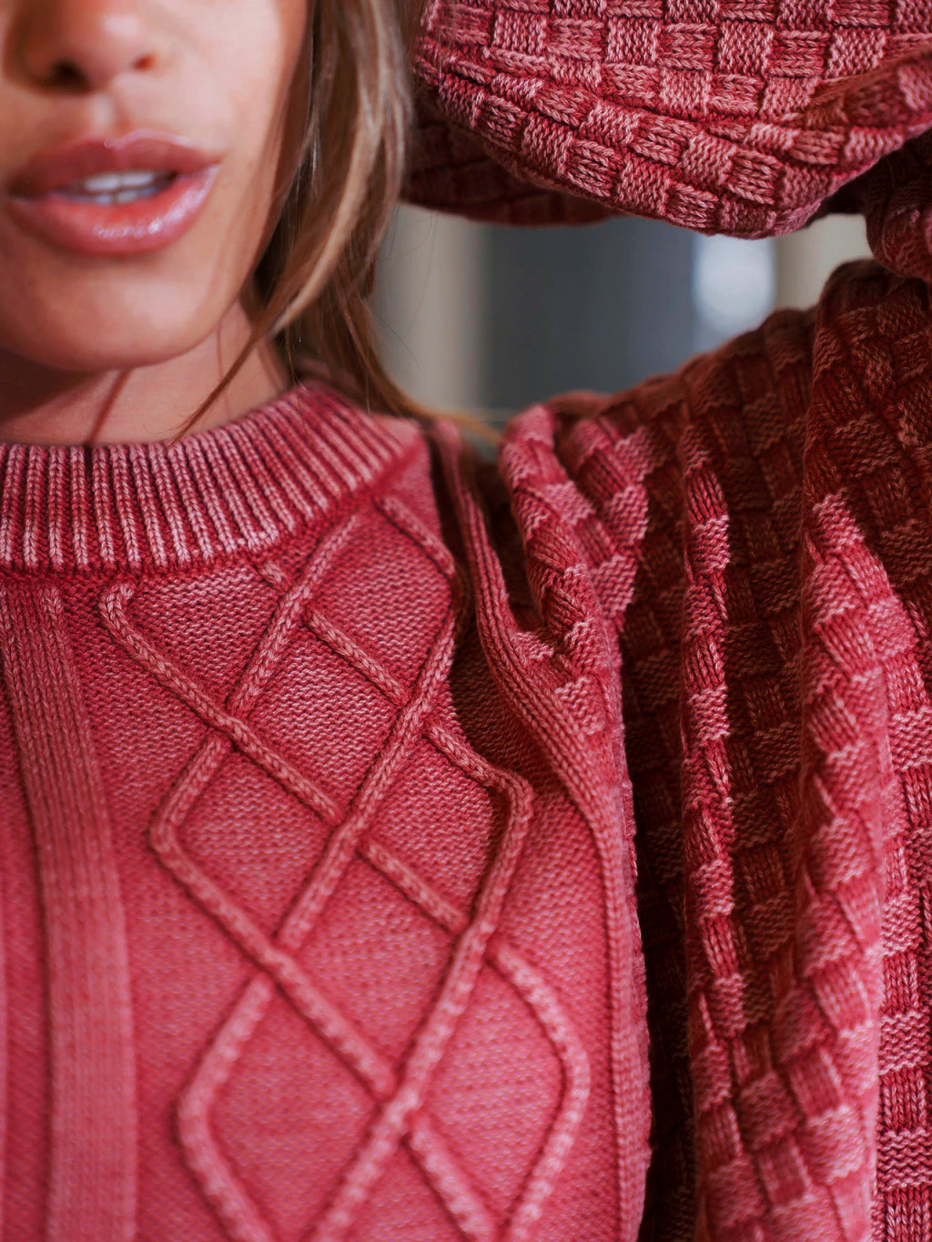 SWEATER - MIST CHERRY